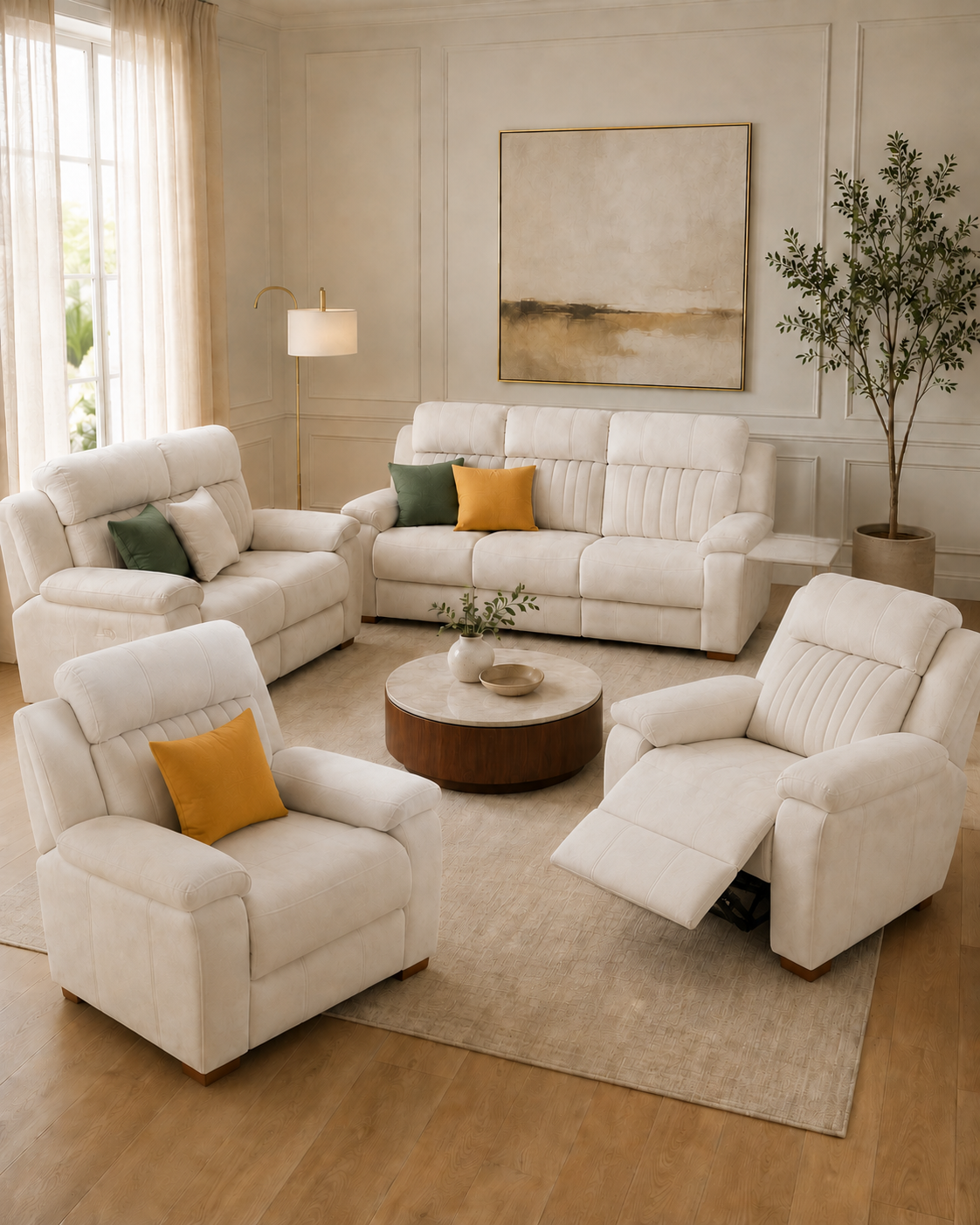 juego sala marfil modelo 02 reclinable vore juego sala marfil modelo 02 reclinable vore
